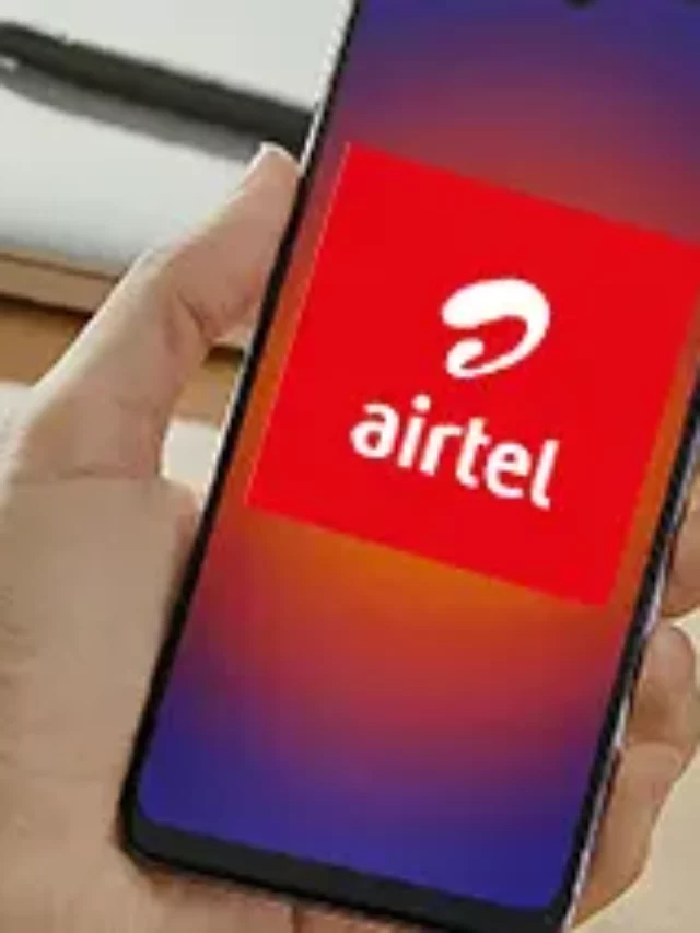 Airtel logo on mobile hand
