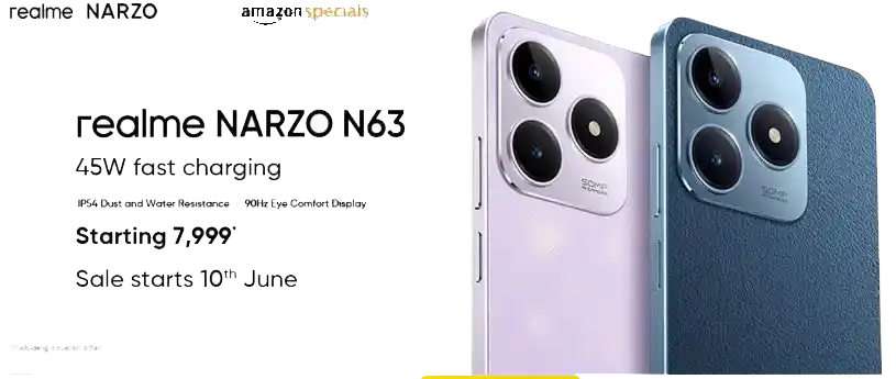 Realme Narzo N63 Amazon Banner