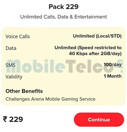 BSNL Plan 228 STV Prepaid Plan Recharge