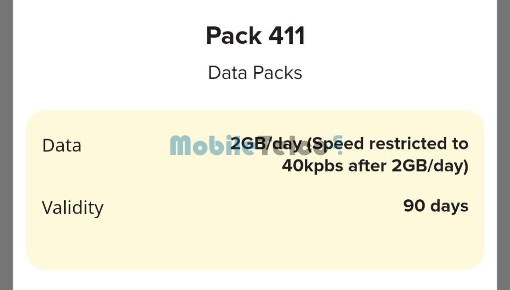 BSNL Plan 411 prepaid recharge