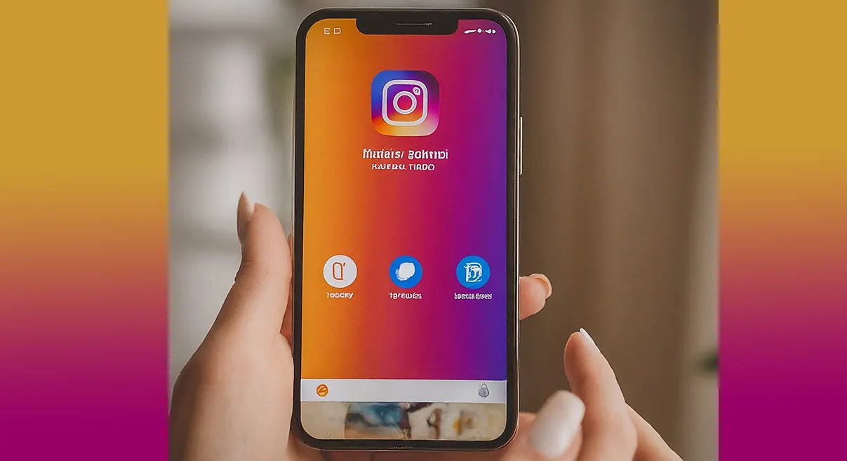 Instagram logo on Mobile