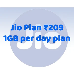 Jio Plan 209 prepaid plan recharge