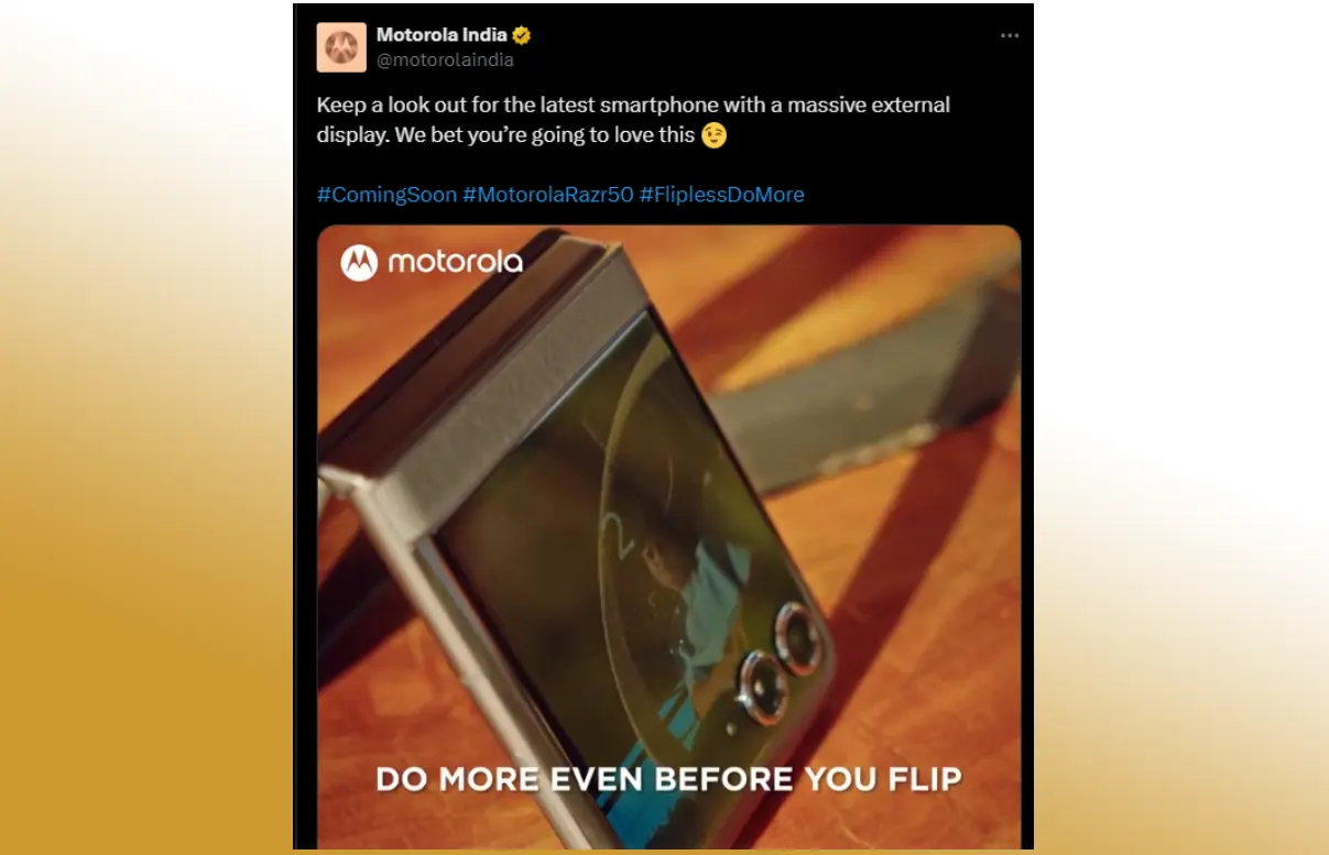 Motorola Razr 50 Twitter Post