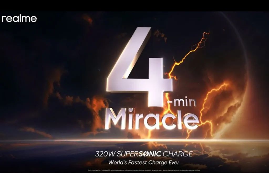 Realme 320W supersonic charge