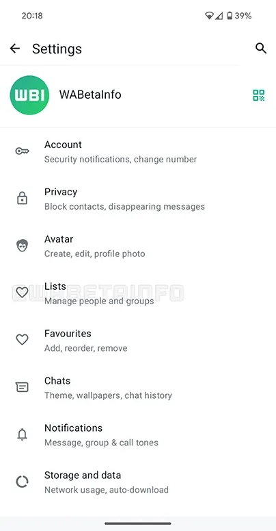 Whatsapp list feature