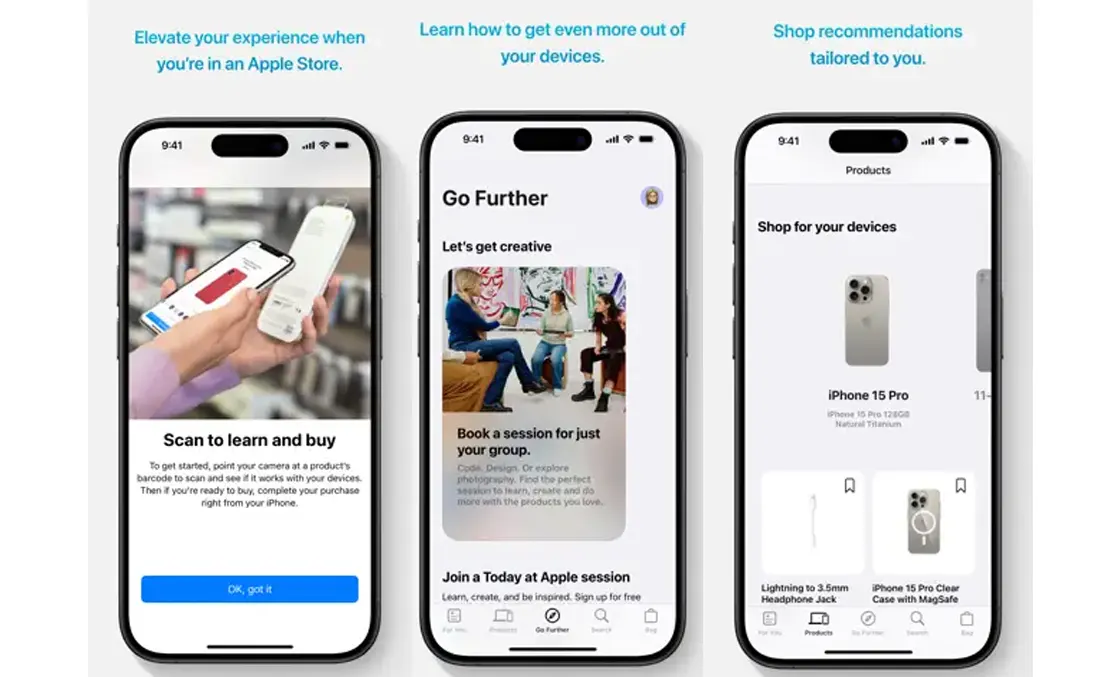 Apple Store app images