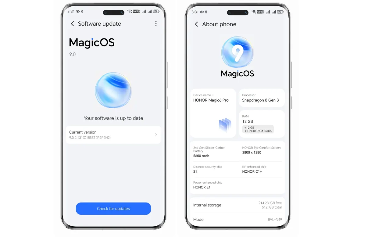 Honor Magic 6 Pro update MagicOS 9 Android 15