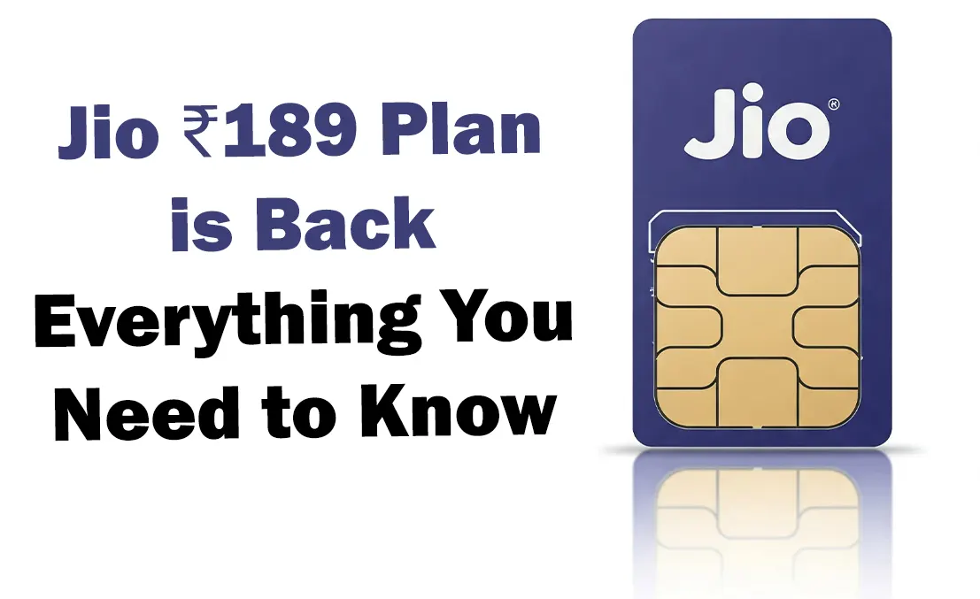 Jio ₹189 Plan Back