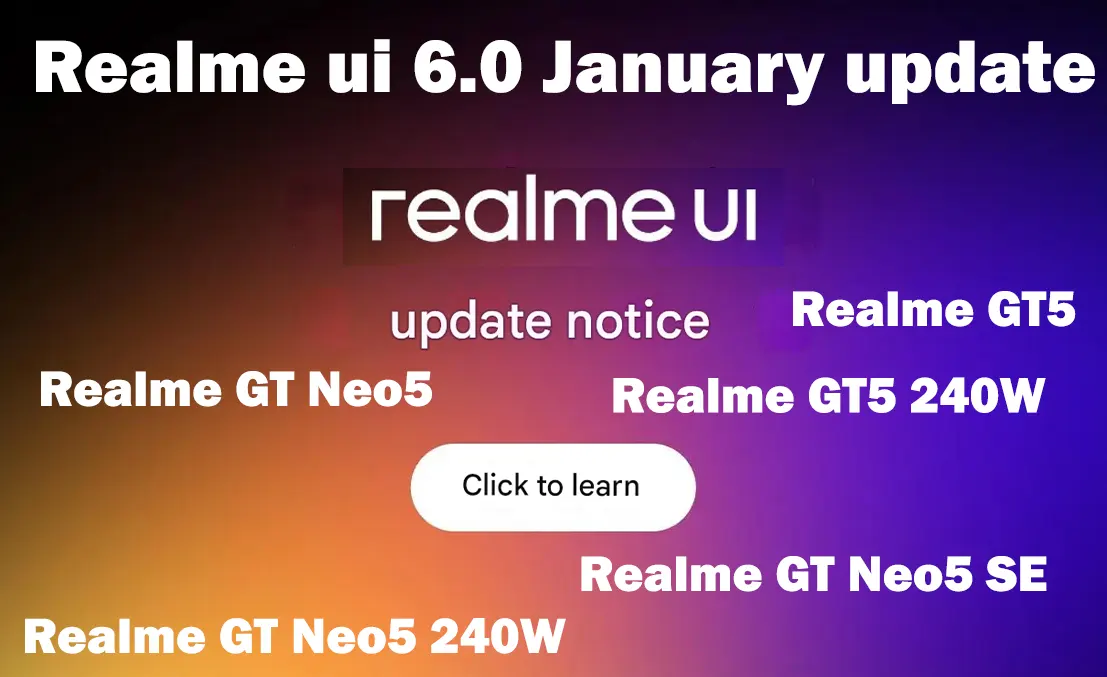 Realme ui 6.0 January update