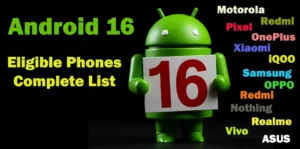 Android 16 full mobile list