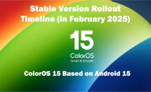 ColorOS 15 february 2025 update timeline