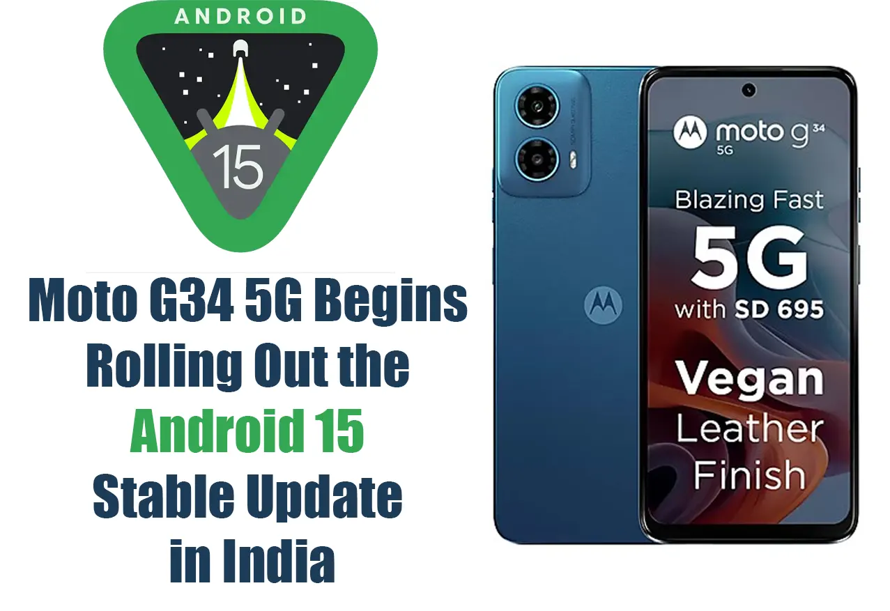 Moto G34 5G Android 15 Stable Update in India