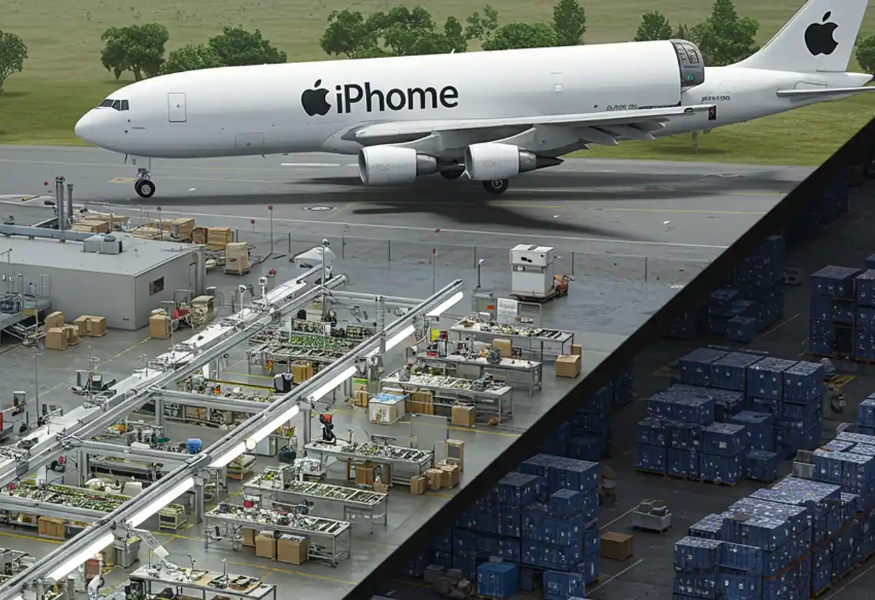 Apple iPhones fly India to US