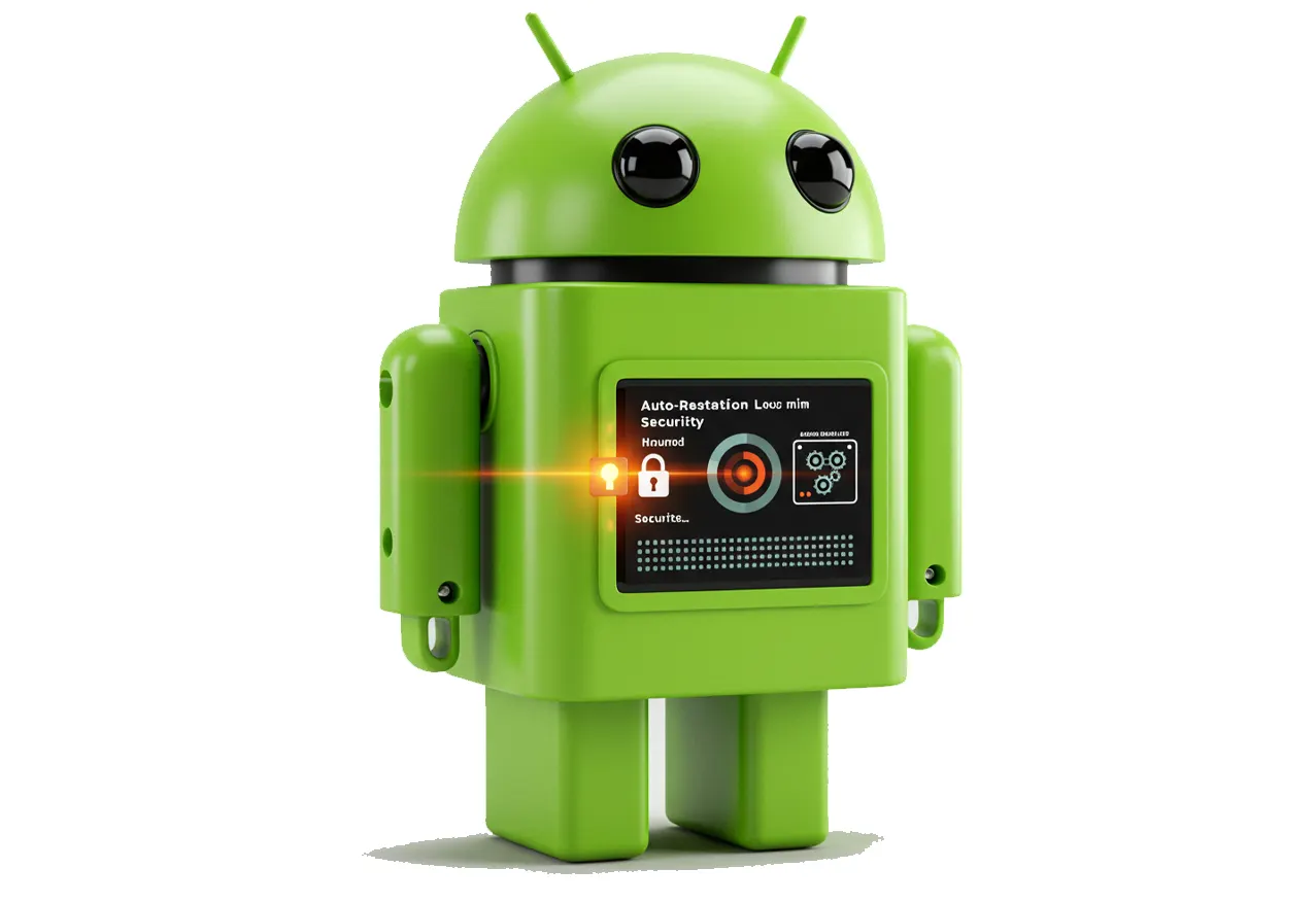 Android auto restart security