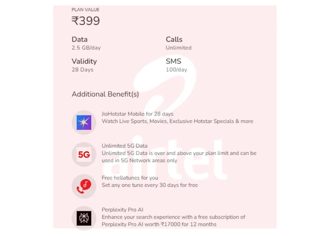 Airtel Plan 399