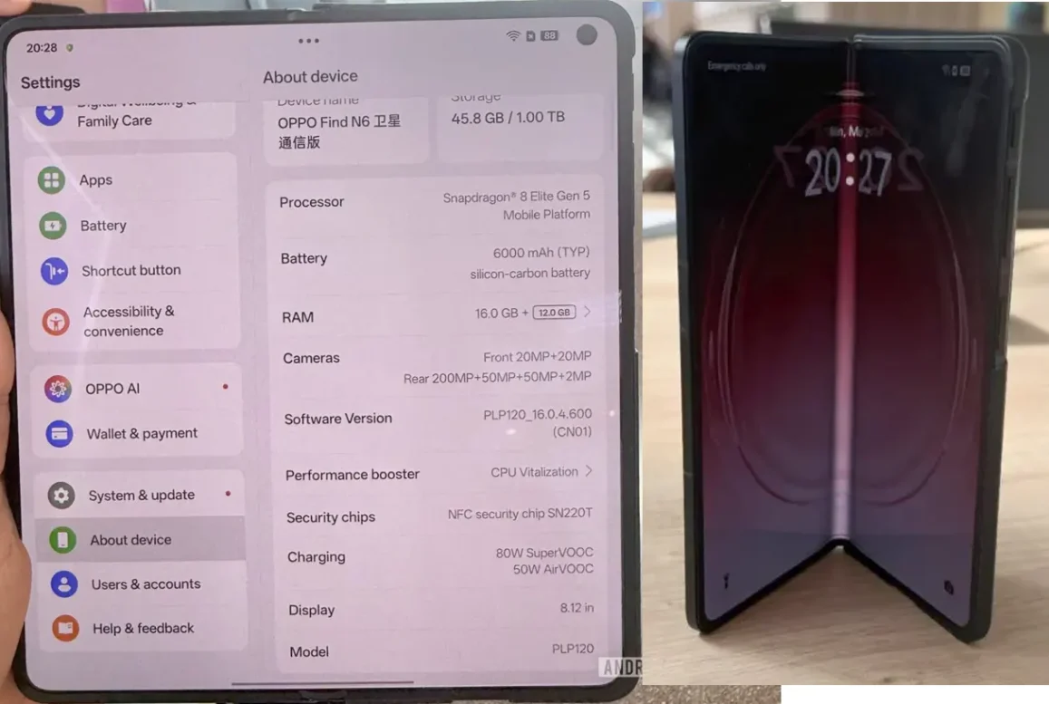 Oppo Find N6 real image 1