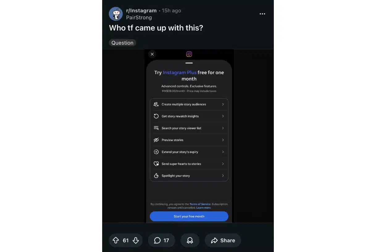 Instagram Plus Features